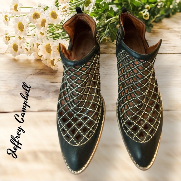 Jeffrey Campbell Shoes - ‼️JEFFREY CAMPBELL TAGGART BLACK CUTOUT BOOTIES